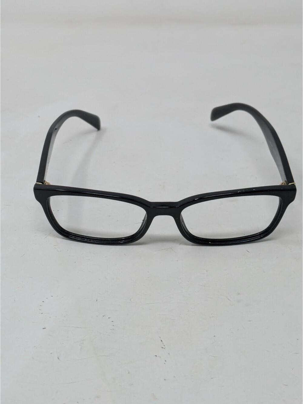Prada Eyeglasses VPR 18T 1AB-1O1 Polished Black Square Frame Italy 53-16 140 - Picture 5 of 10